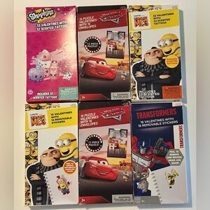 Valentine's Day Card and Sticker Set‎ of 6